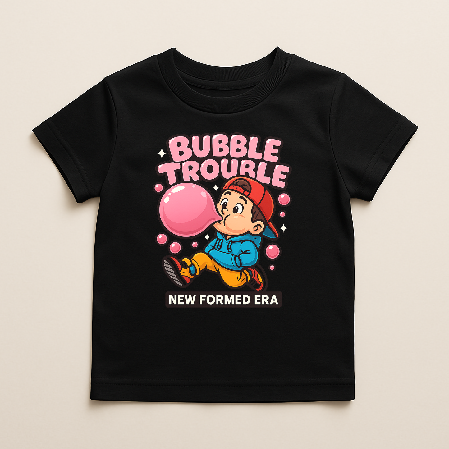 “Bubble Trouble” – Bubblegum Fun Toddler Graphic T-Shirt | Playtime Collection by New Formed Era