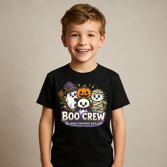 Boo Crew Kids Halloween T-Shirt by New Formed Era | Cute Ghost Spooky Graphic Tee