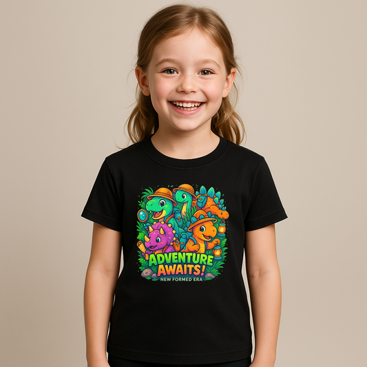 “Dino Explorer” – Adventure Dinosaur Toddler Graphic T-Shirt | Playtime Collection by New Formed Era