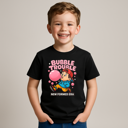 “Bubble Trouble” – Bubblegum Fun Toddler Graphic T-Shirt | Playtime Collection by New Formed Era
