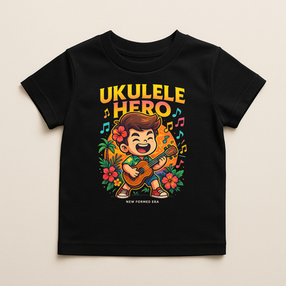 “Ukulele Hero” – Music Star Toddler Graphic T-Shirt | Playtime Collection by New Formed Era
