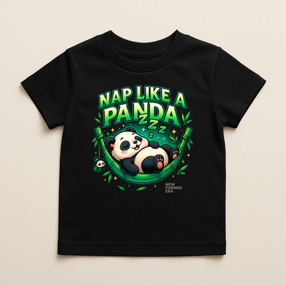 “Nap Like a Panda” – Cozy Panda Toddler Graphic T-Shirt | Playtime Collection by New Formed Era