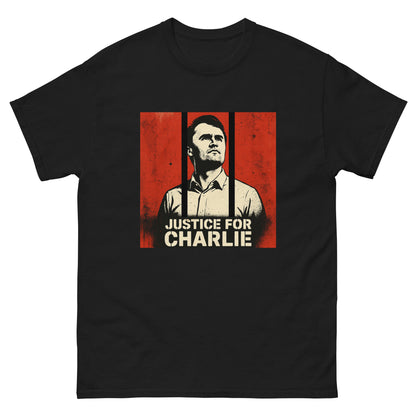 Justice for Charlie Kirk graphic T-shirt by New Formed Era